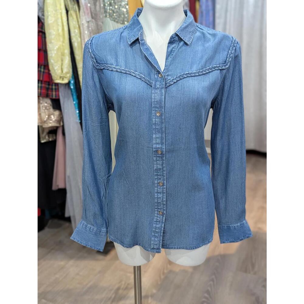 Indira Denim Button-Up Shirt
